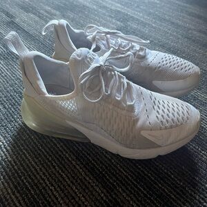 Nike Air Max 270 White and Gray Sneakers